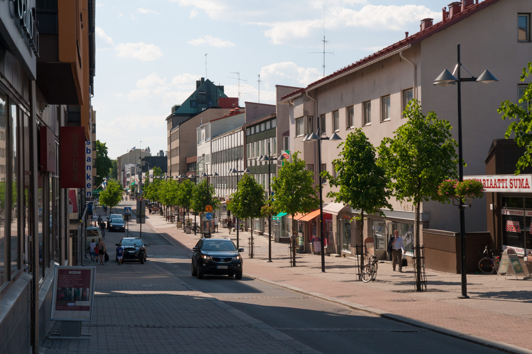Kuva Lappeenrannan keskustaa hellepäivänä Lappeenranta Visual Finland